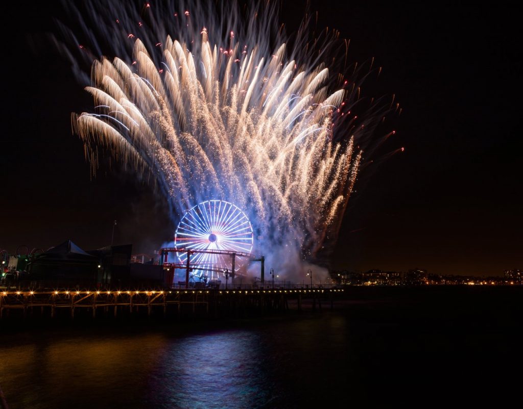 Fireworks Santa Monica Pier