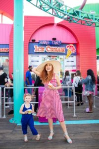 Woman and daughter with ice cream