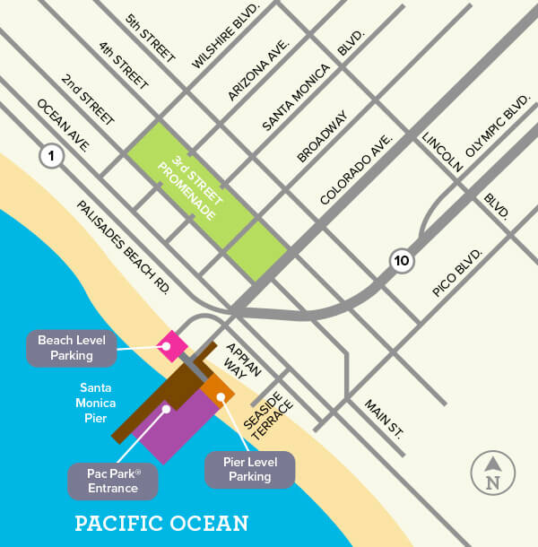 Santa Monica Pier Parking Map