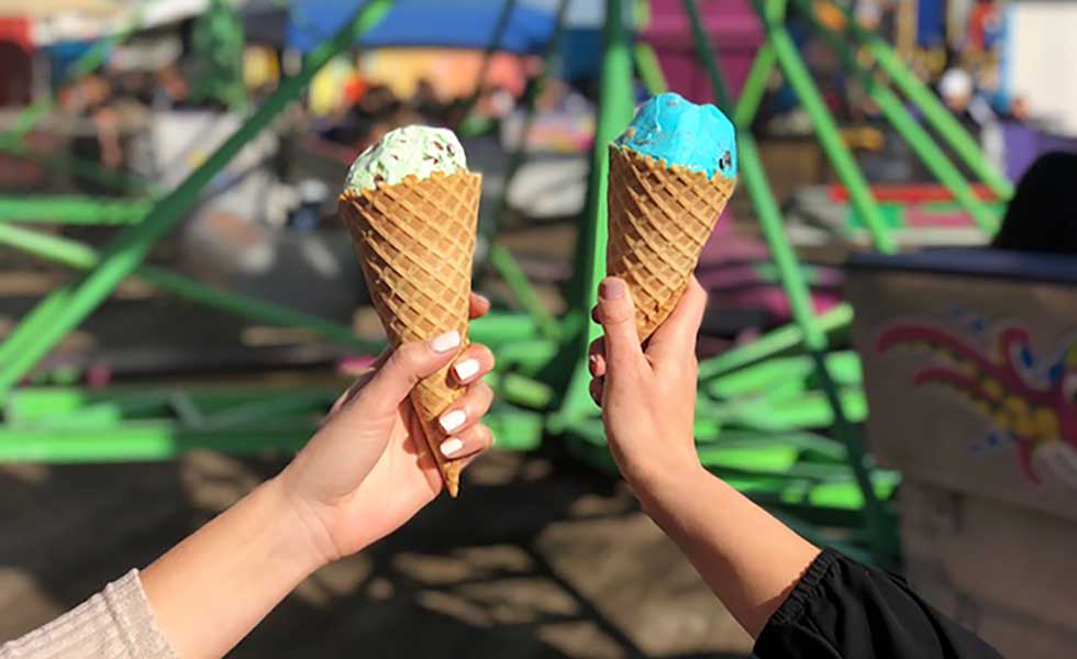 Enjoying Icecream At Pacific Park