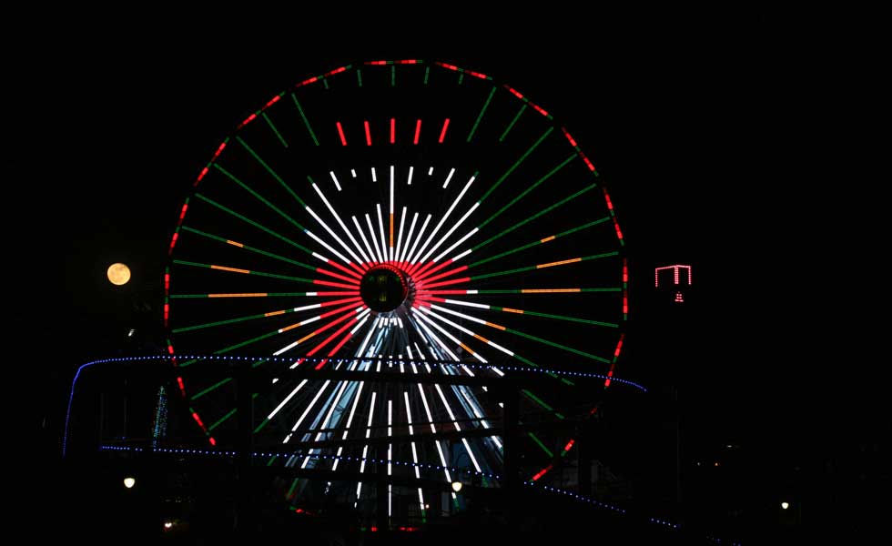 Snowman on Ferris wheel