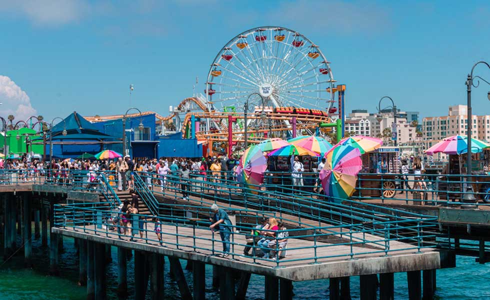 Date night on the Santa Monica Pier