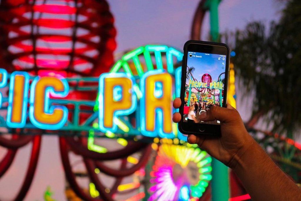 social content at Pacific Park on the Santa Monica Pier