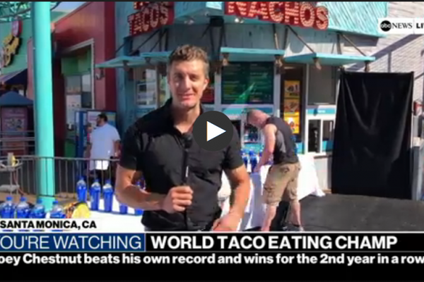 ABC News at the Pacific Park World Taco Eating Championship 2019