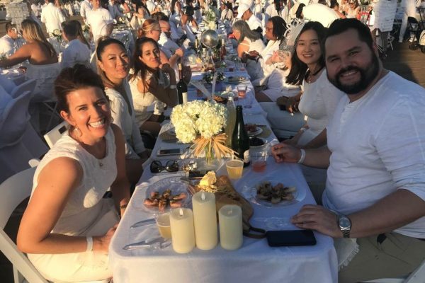 Le Diner en Blanc on the Santa Monica Pier