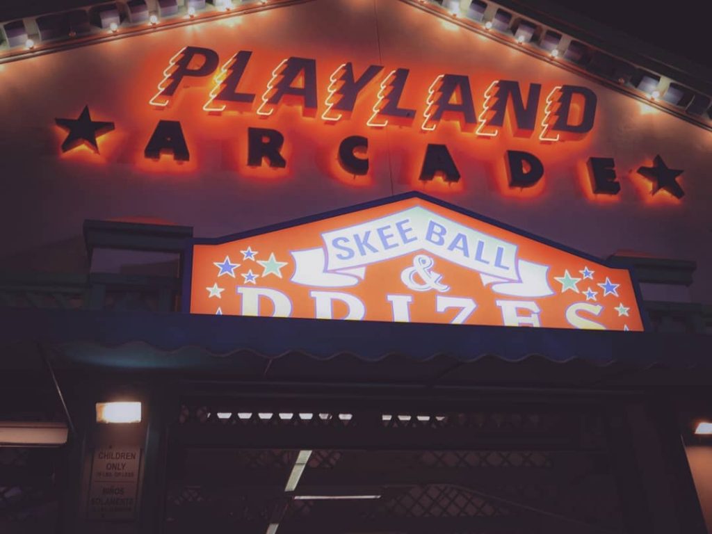 Playland Arcade Sign on the Santa Monica Pier