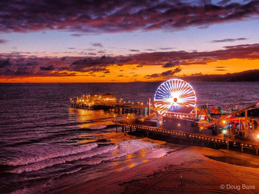 The American Flag on the Pacific Wheel at Pacific Park - photo by @dougbasscomedy on Instagram