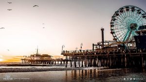 Santa Monica Pier at dusk