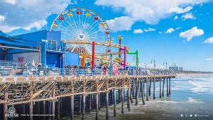 South view of Pacific Park on the Santa Monica Pier