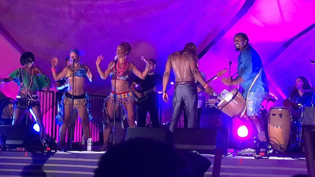 Fela! The Concert performing at The Twilight Concert Series in Santa Monica in 2018 - photo by @alliszo