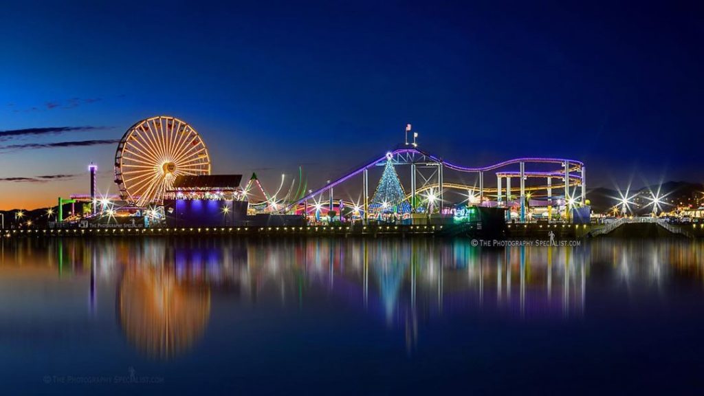 Holiday events at the Santa Monica Pier include special lights at Pacific Park | photo by @tps_johntobin