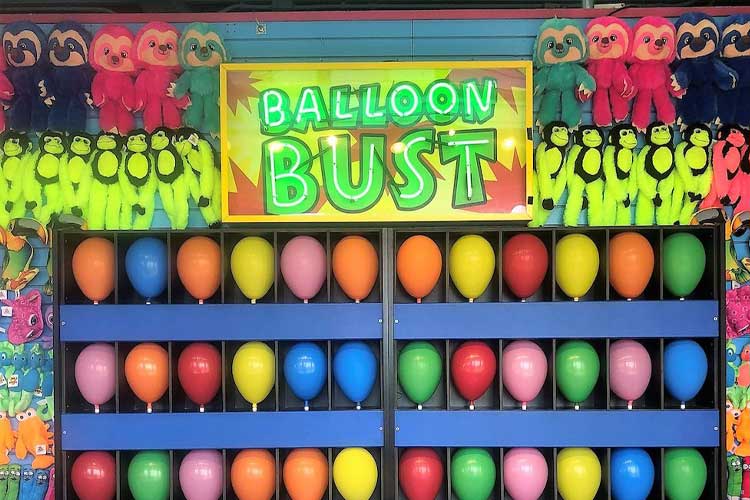 Balloon game on the Santa Monica Pier