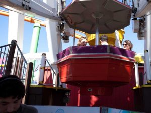 Film shoot on the Santa Monica Pier Ferris wheel