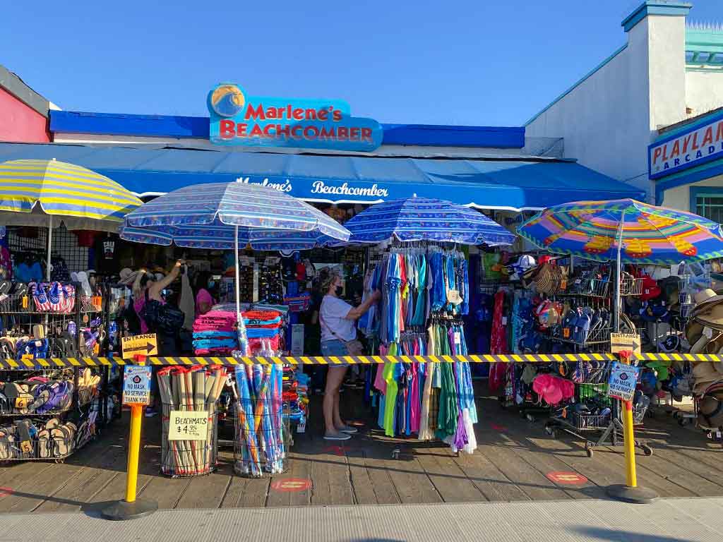 Marlene's Beachcomber shop on the Santa Monica Pier