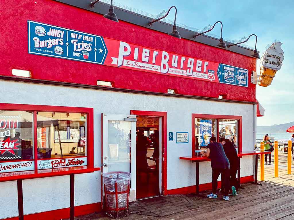 Pier Burger restaurant on the Santa Monica Pier