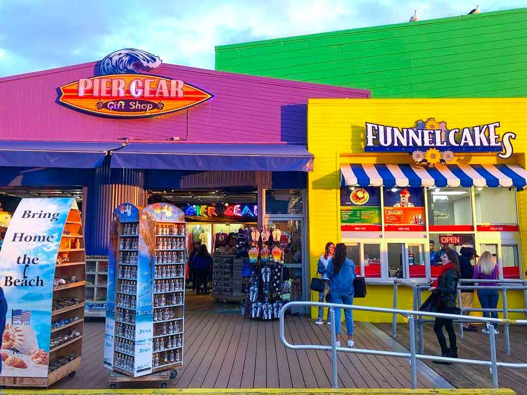 Exterior of Pier Gear gift shop on the Santa Monica Pier