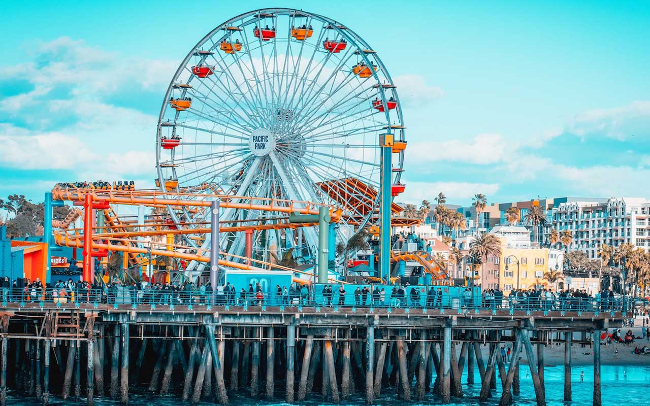 Pacific Park amusement park on the Santa Monica Pier