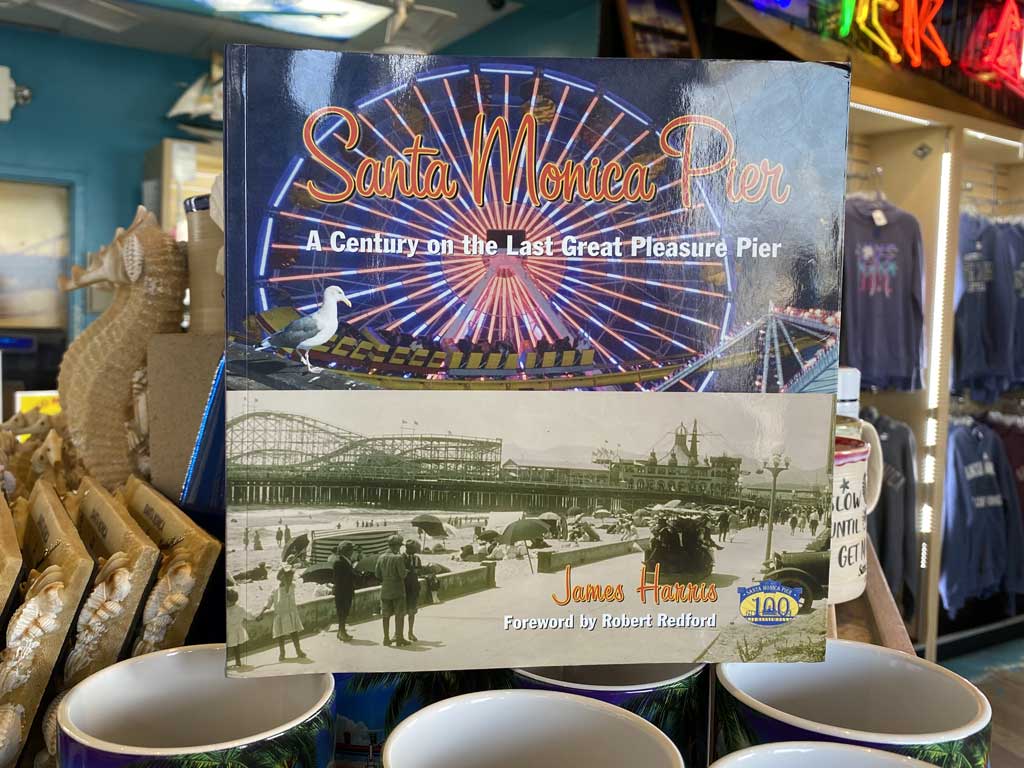 Book about Santa Monica Pier history on display at store