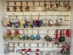 Display of ornaments at the Santa Monica Pier