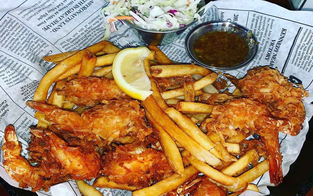 Coconut shrimp plate from Bubba Gump Shrimp Company