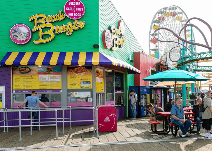 beach burger hamburger restaurant santa monica pier