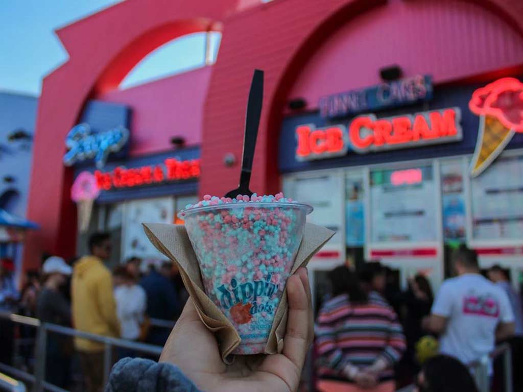 Dippin' Dots on the Santa Monica Pier