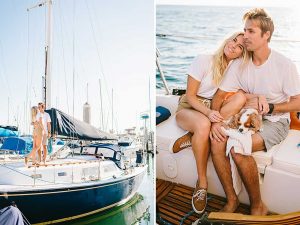 Couple on sailboat