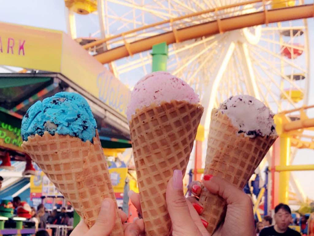 Picture of three ice cream cones