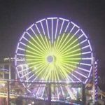 Laker's colors purple and gold displayed on the Pacific Wheel