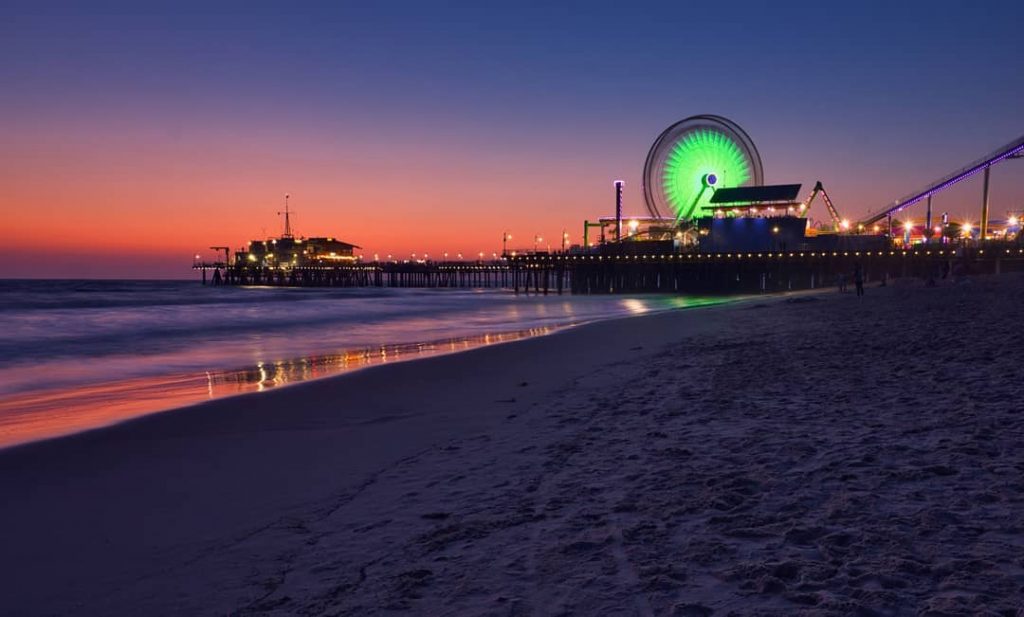 The Pacific Wheel lit bright green in celebration of St Patricks Day | Photo by @muru_vellachamy