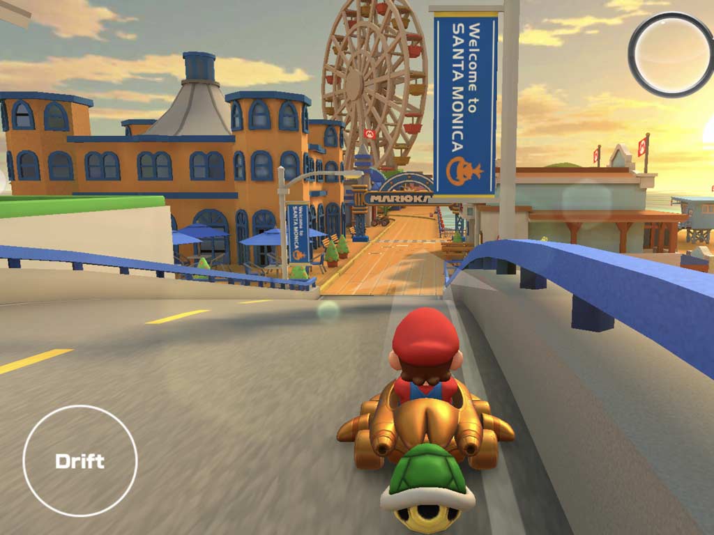 Mario Kart on the Santa Monica Pier