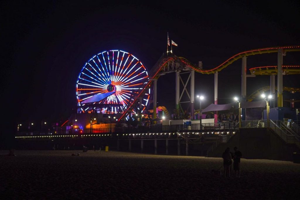 US Flag displayed on the Pacific Wheel | Photo by @alexc43