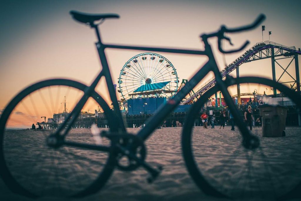 Bicycle by the Santa Monica Pier