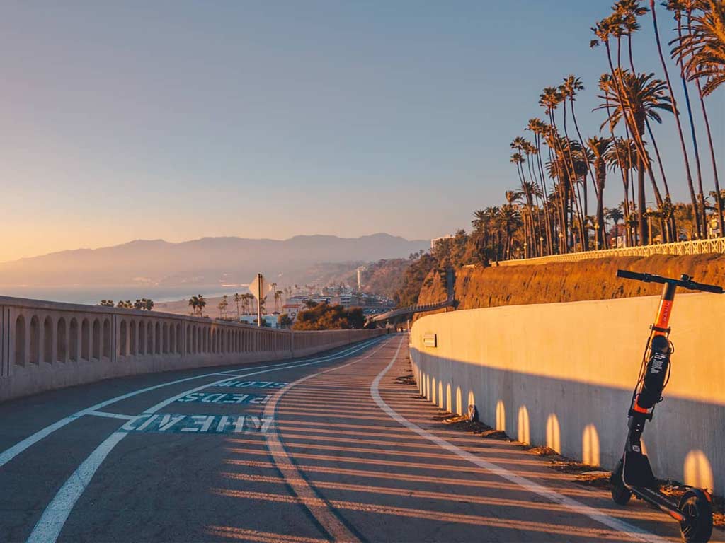 E-Scooter on the California Incline