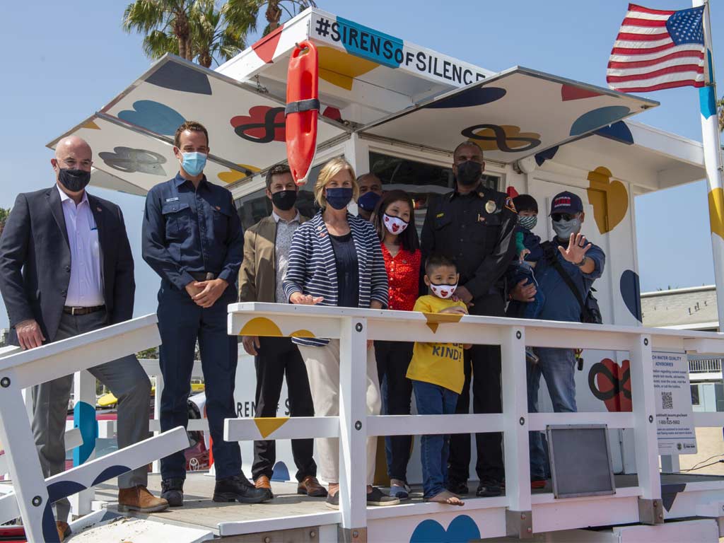 News Conference at Sirens of Silence Lifeguard Tower