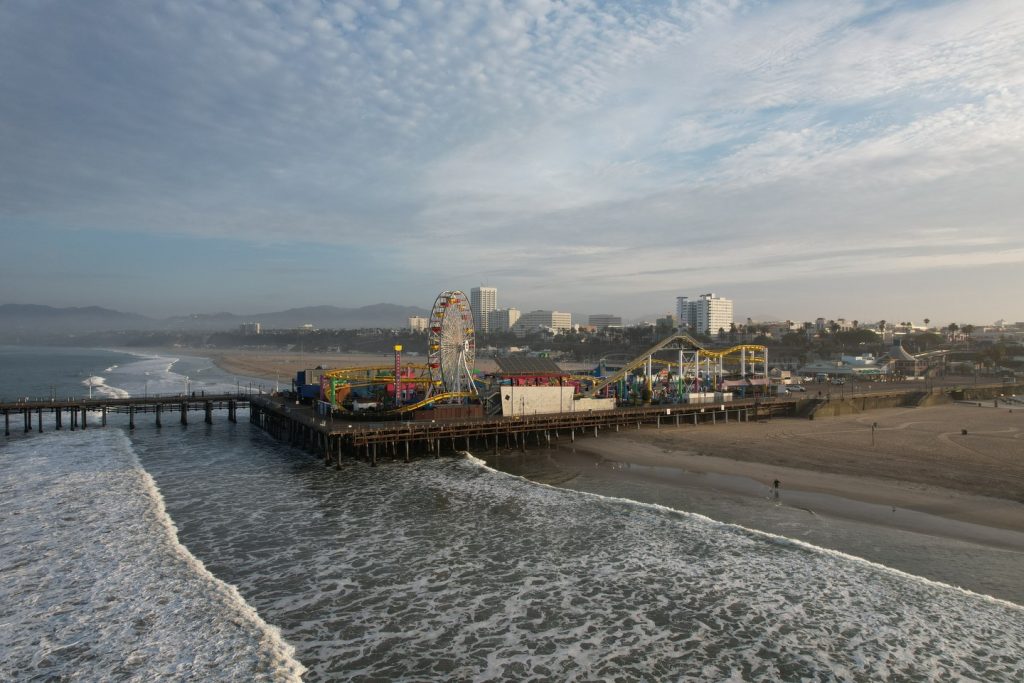 santa monica beach and pier