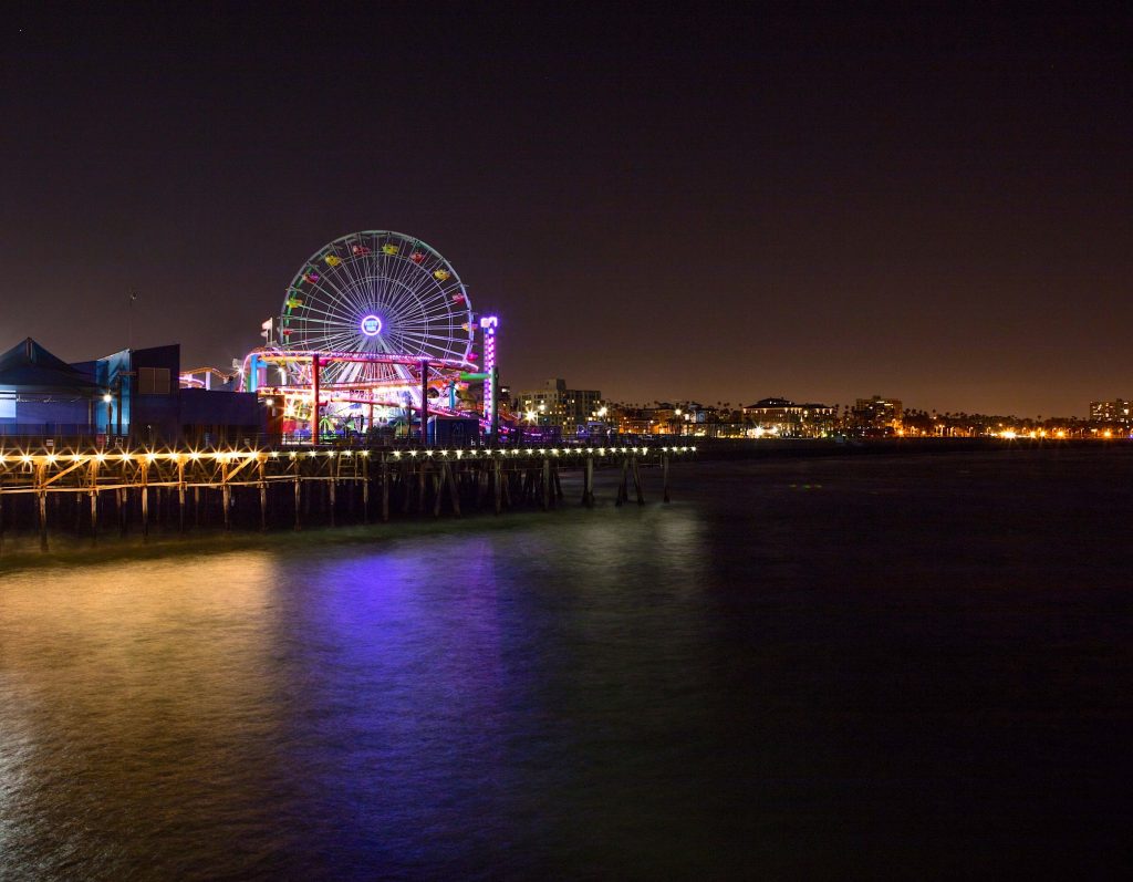 pacific park on the santa monica pier earth hour