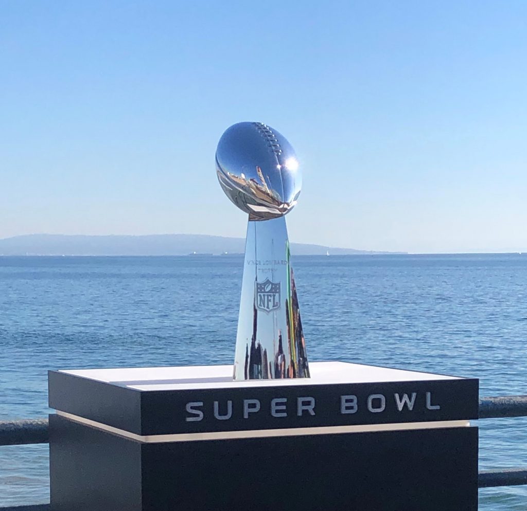 Vince Lombardi Trophy on the Santa Monica Pier