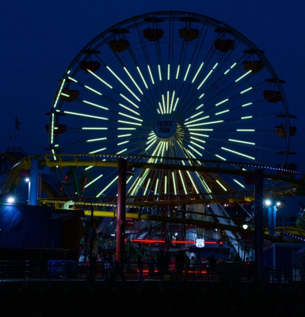 santa monica pier ferris wheel and blink-182