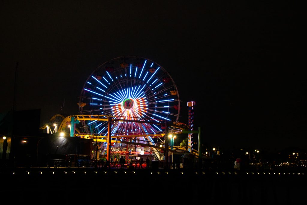 pacific wheel ferris wheel lighting coast guard veterans day