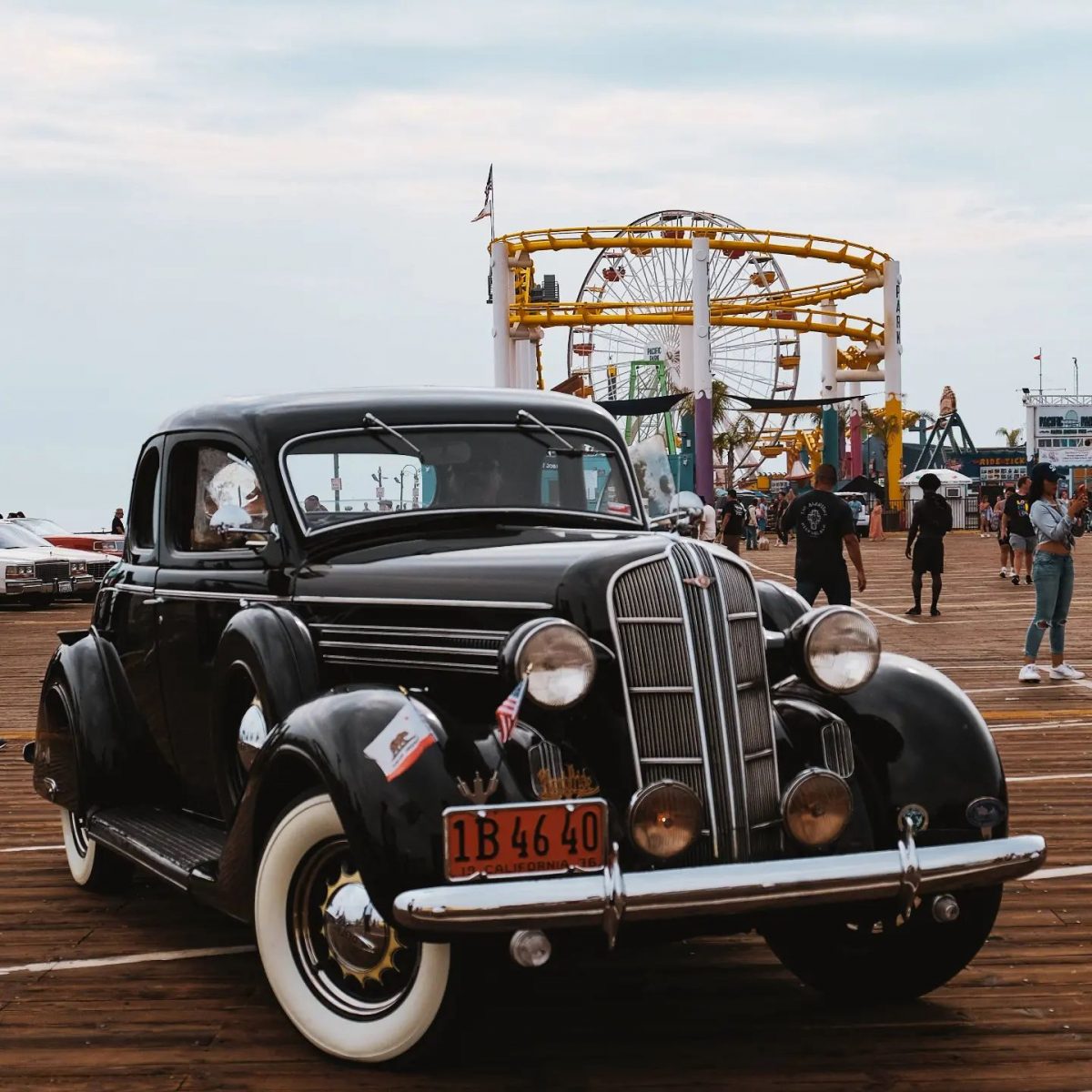 lowrider show on the santa monica pier