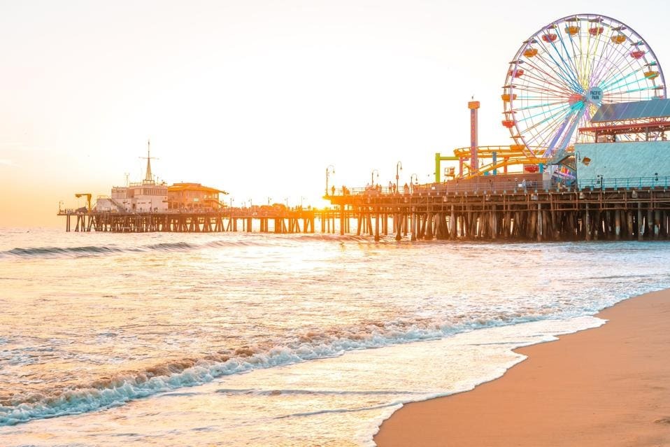 Pacific Park as seen from the beaches south of the Santa Monica Pier